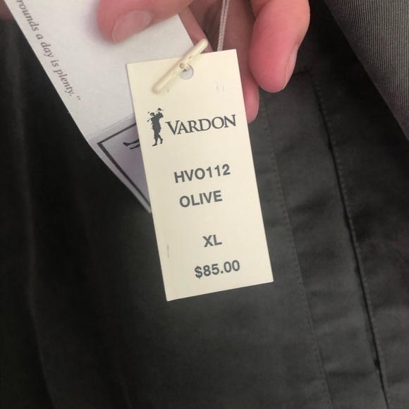 Vardon Golf Apparel Lightweight Olive Green Pullover Vest Men’s Size XL - Picture 6 of 10